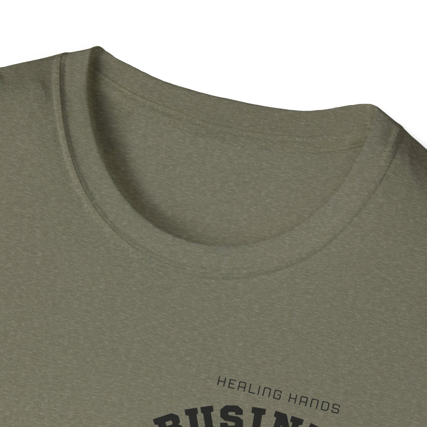 Healing Hands, Business Minds – Unisex Softstyle T-Shirt