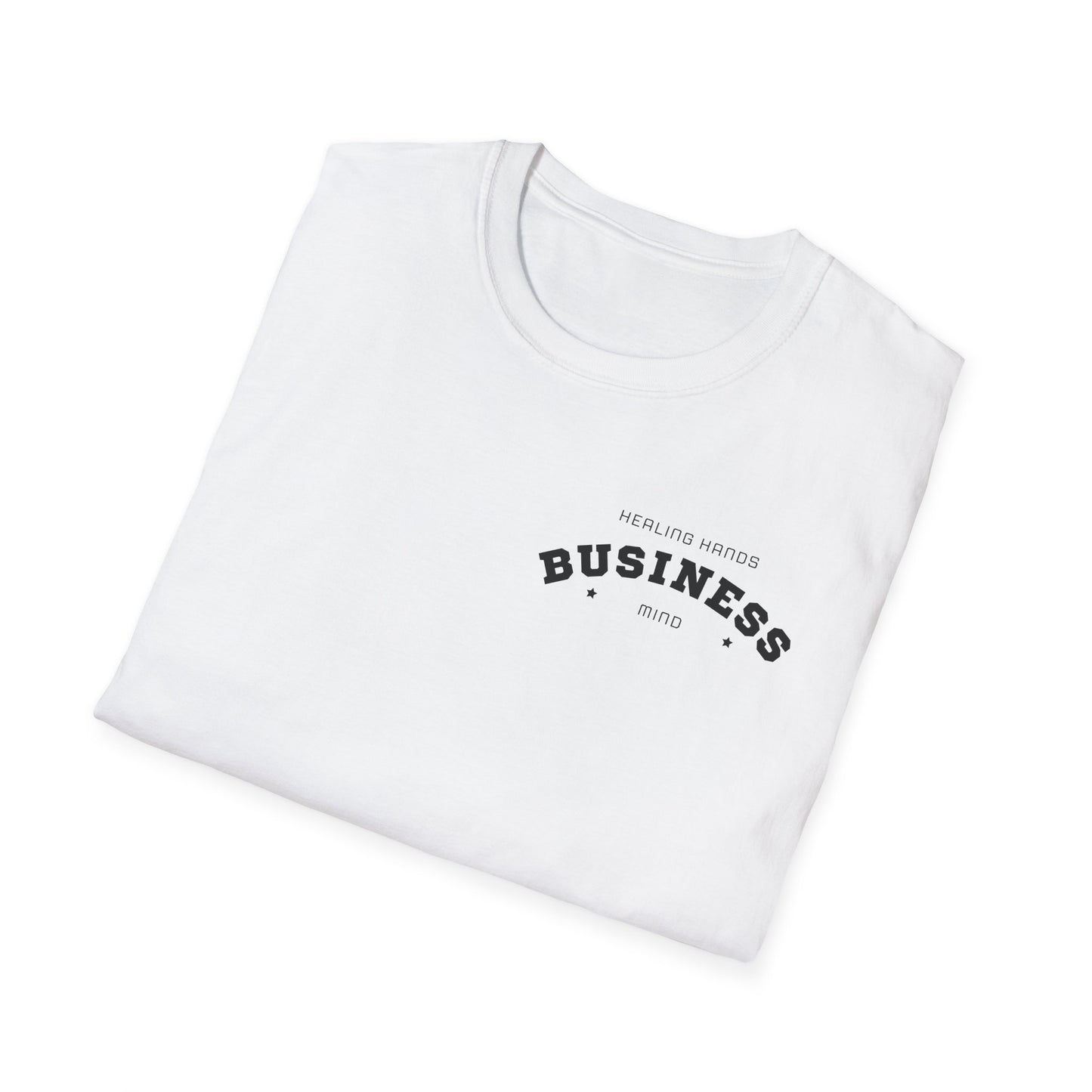 Healing Hands, Business Minds – Unisex Softstyle T-Shirt