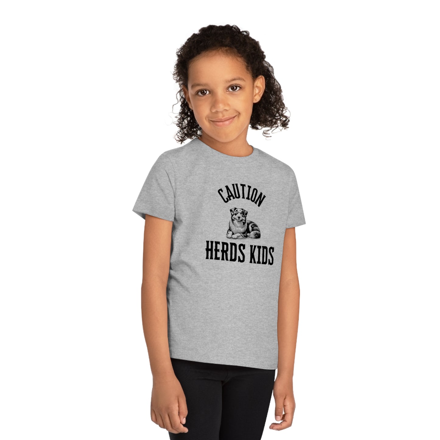✅ Caution: Herds Kids | Funny Australian Shepherd Shirt for Kids | Dog Lover Tee | Herding Dog Gift | Aussie Shepherd Kids T-Shirt