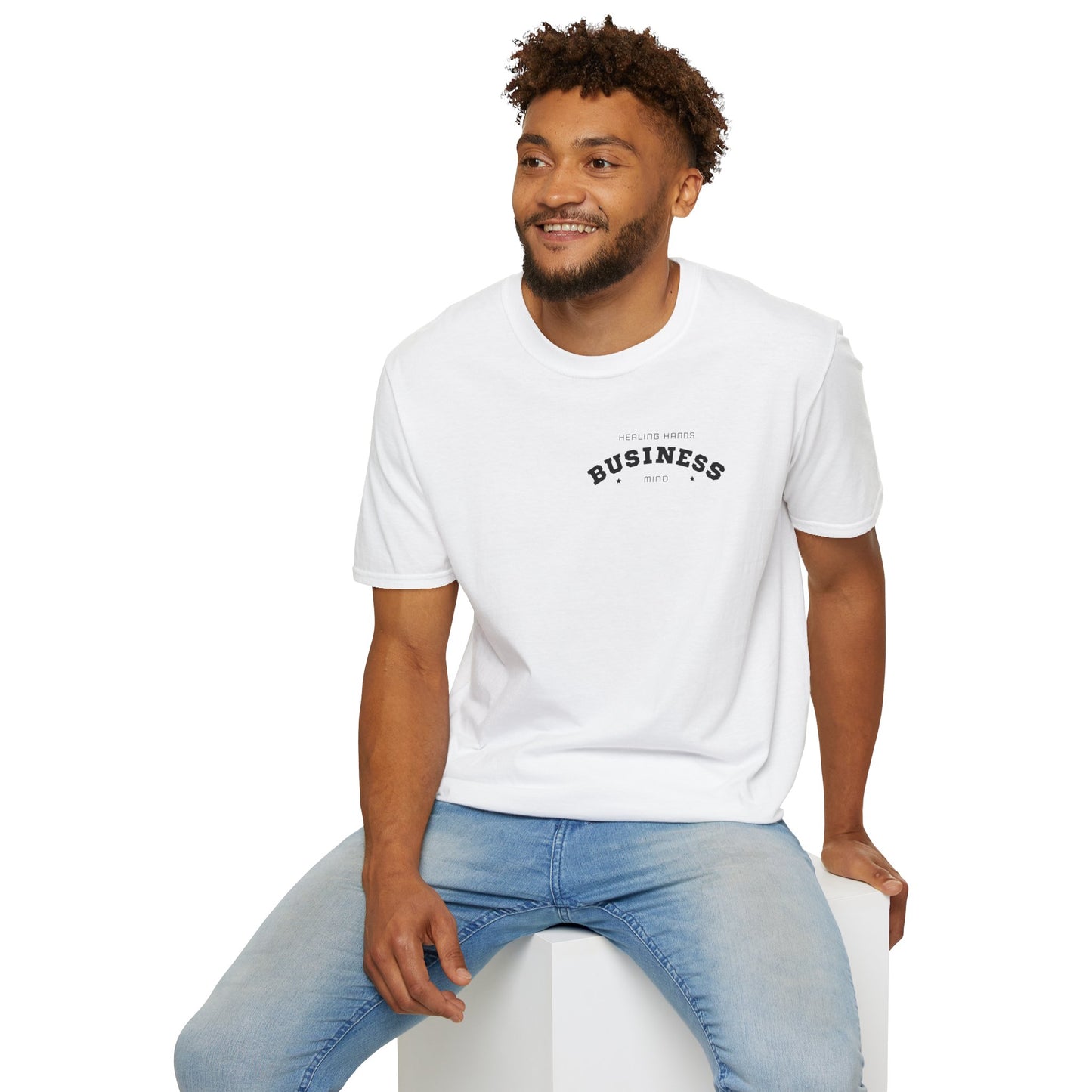 Healing Hands, Business Minds – Unisex Softstyle T-Shirt