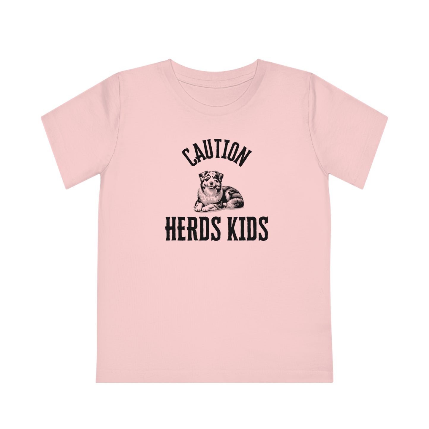 ✅ Caution: Herds Kids | Funny Australian Shepherd Shirt for Kids | Dog Lover Tee | Herding Dog Gift | Aussie Shepherd Kids T-Shirt