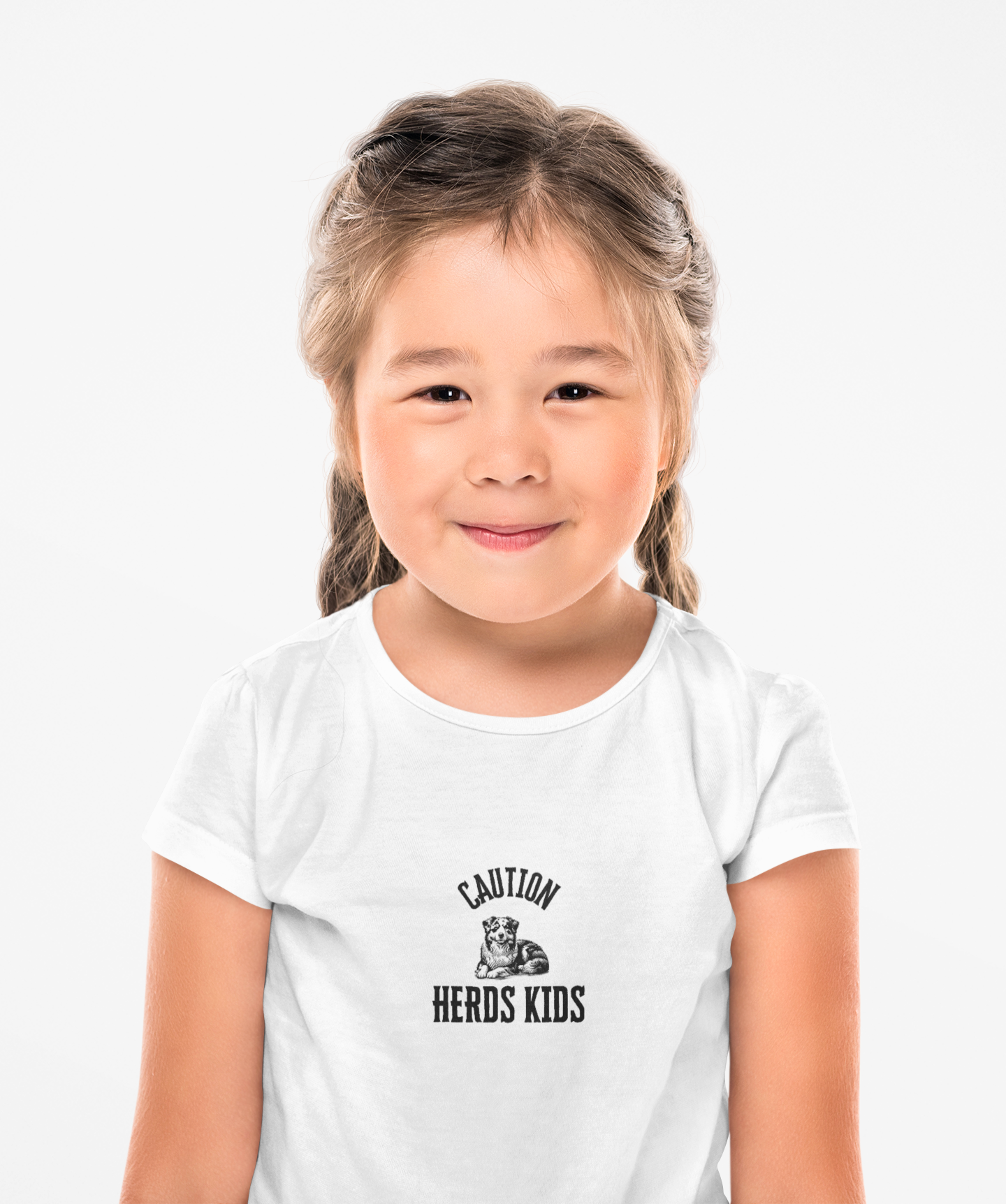 ✅ Caution: Herds Kids | Funny Australian Shepherd Shirt for Kids | Dog Lover Tee | Herding Dog Gift | Aussie Shepherd Kids T-Shirt