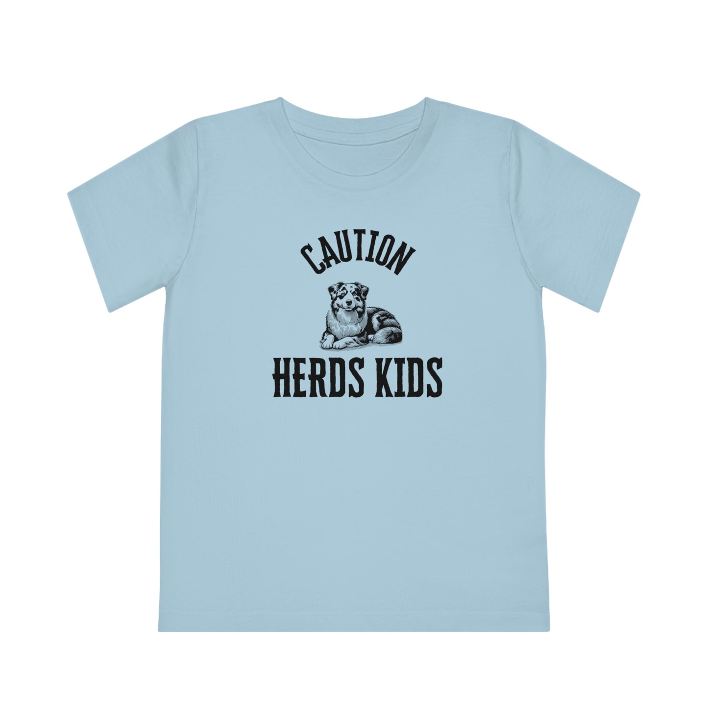 ✅ Caution: Herds Kids | Funny Australian Shepherd Shirt for Kids | Dog Lover Tee | Herding Dog Gift | Aussie Shepherd Kids T-Shirt