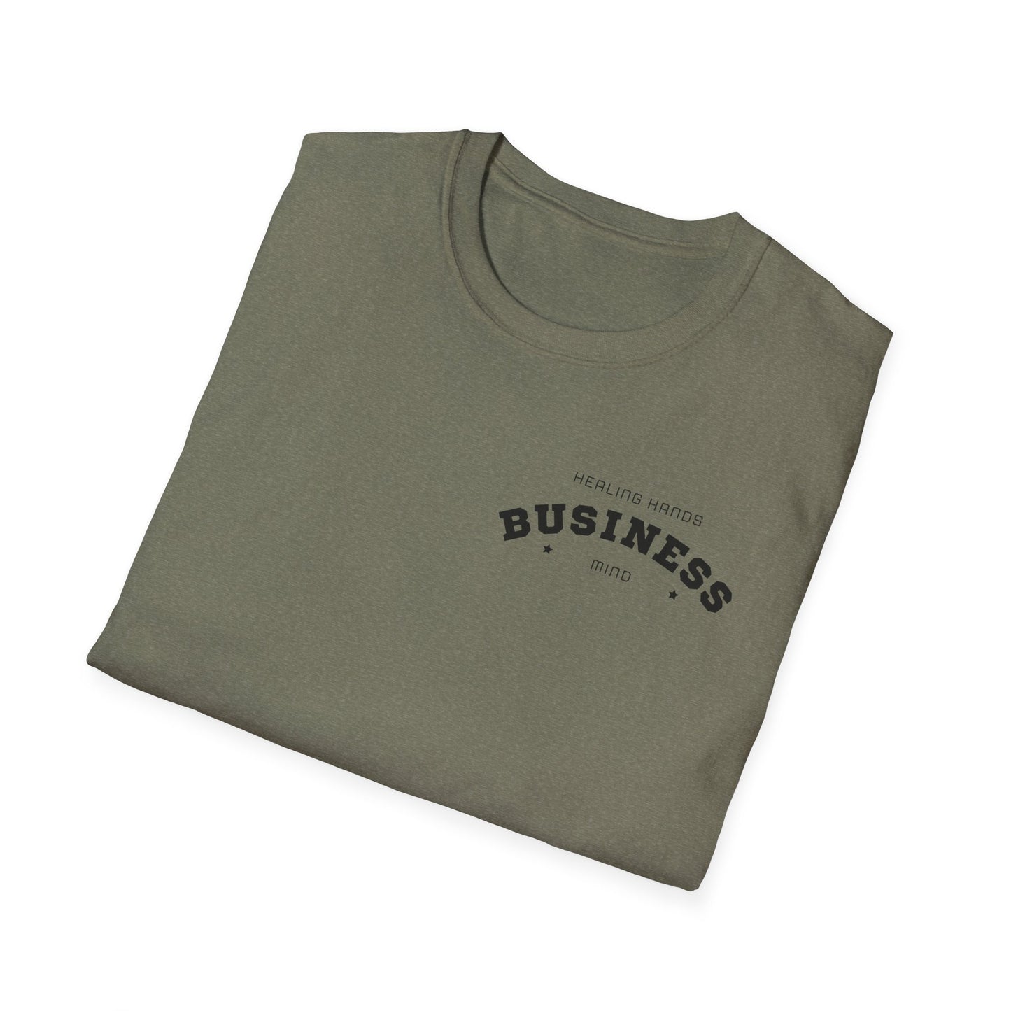 Healing Hands, Business Minds – Unisex Softstyle T-Shirt